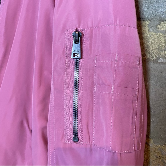 LEVI STRAUSS ~ Pink Bomber Nylon Lightweight Jacket - Picture 8 of 11